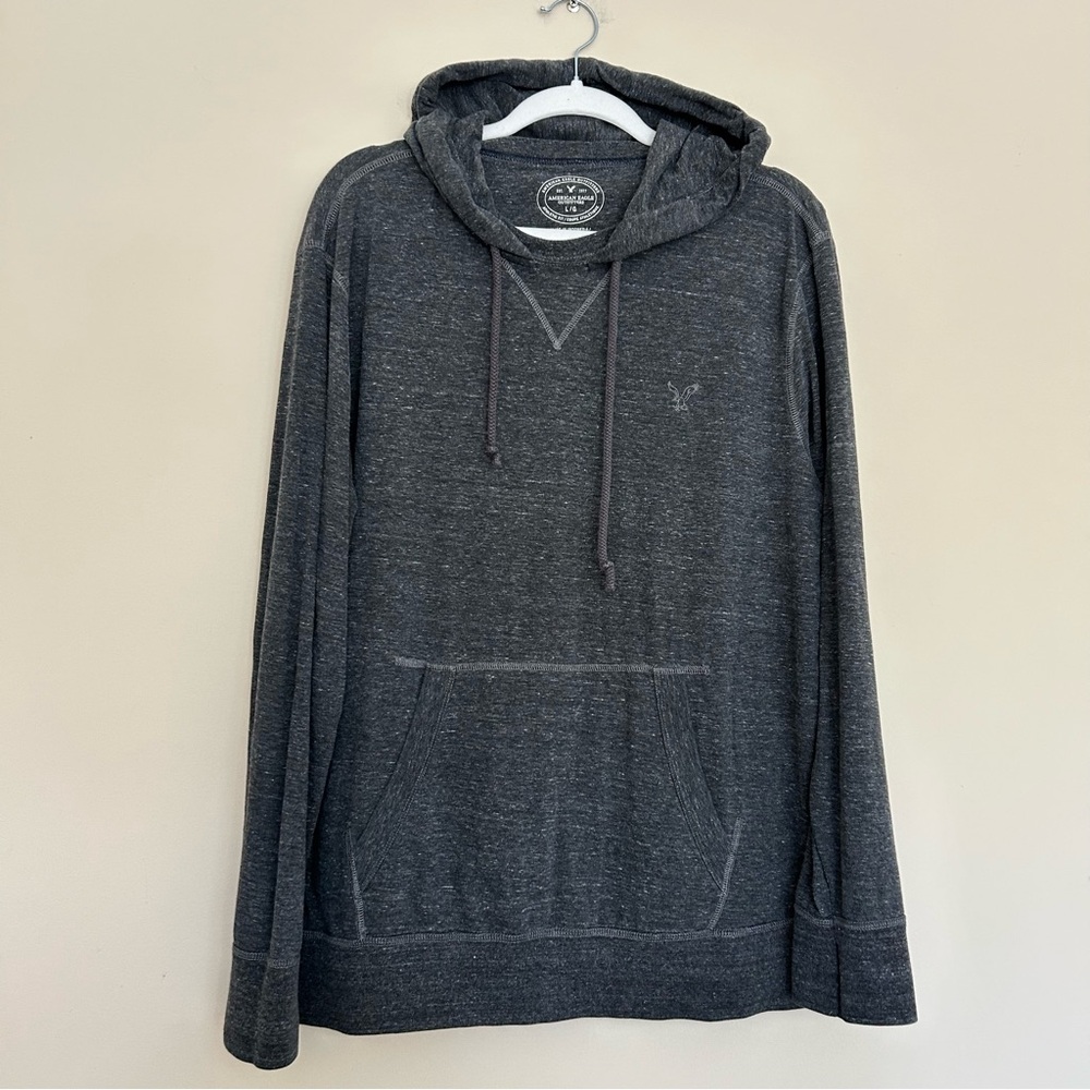 American Eagle Outfitters Men’s Dark Gray Pullover Hoodie